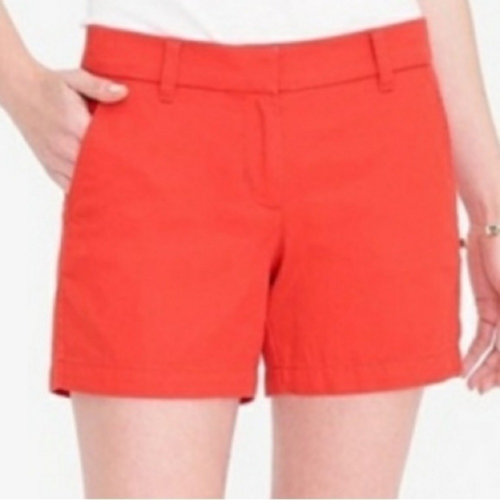 J.Crew Chino Shorts Classic Casual Summer Red Womens 2